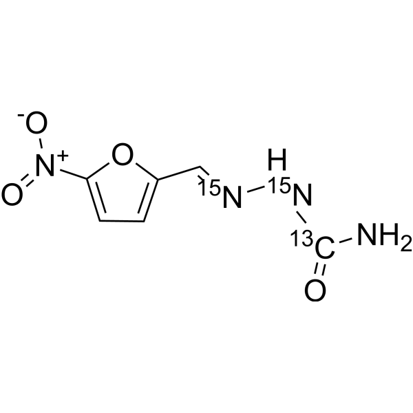 Nitrofurazone-<sup>13</sup>C,<sup>15</sup>N<sub>2</sub> Chemical Structure