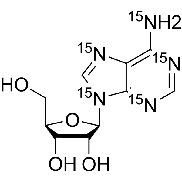 Adenosine-<sup>15</sup>N<sub>5</sub> Chemical Structure