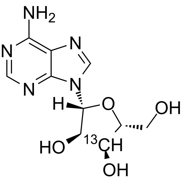 Adenosine-3′-<sup>13</sup>C Chemical Structure