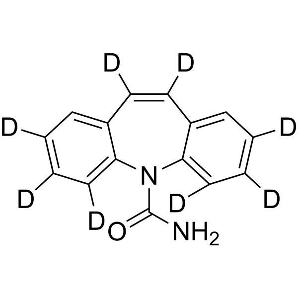 Carbamazepine-d<sub>8</sub> Chemical Structure