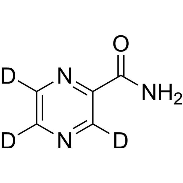 Pyrazinamide-d<sub>3</sub> Chemical Structure