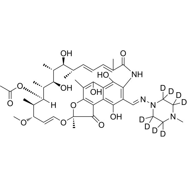 Rifampicin-d<sub>8</sub> Chemical Structure