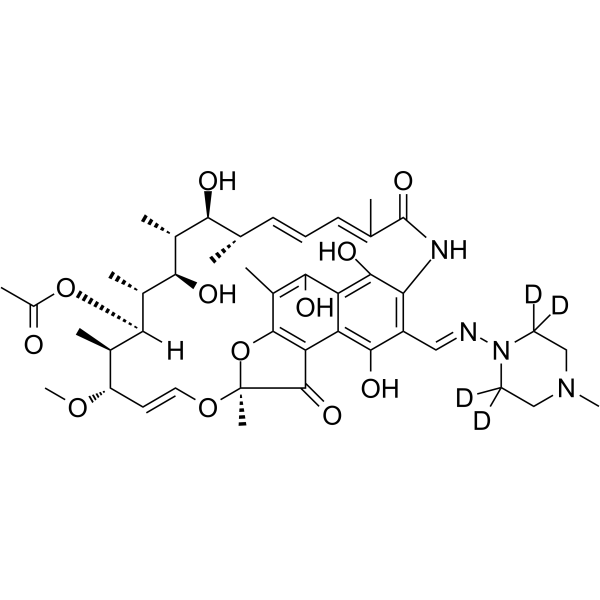 Rifampicin-d<sub>4</sub> Chemical Structure