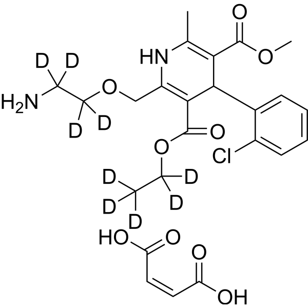 Amlodipine-d<sub>9</sub> maleate Chemical Structure