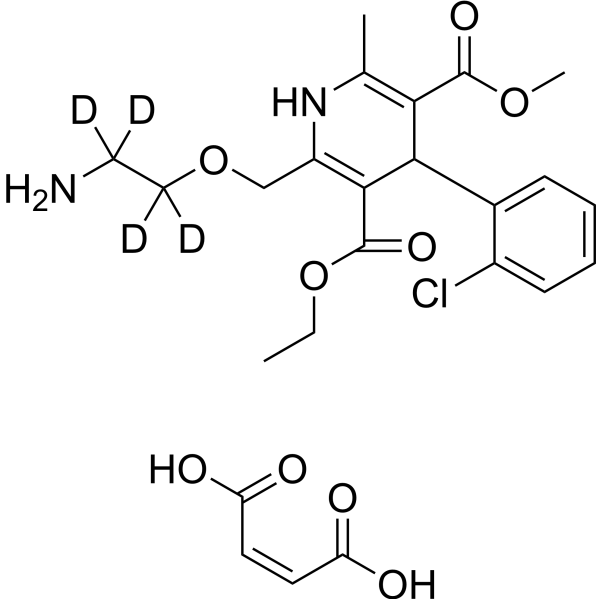 Amlodipine-1,1,2,2-d<sub>4</sub> maleate Chemical Structure
