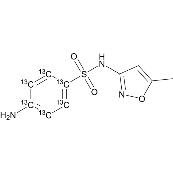 Sulfamethoxazole-<sup>13</sup>C<sub>6</sub> Chemical Structure