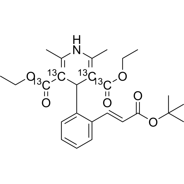 Lacidipine-<sup>13</sup>C<sub>4</sub> Chemical Structure