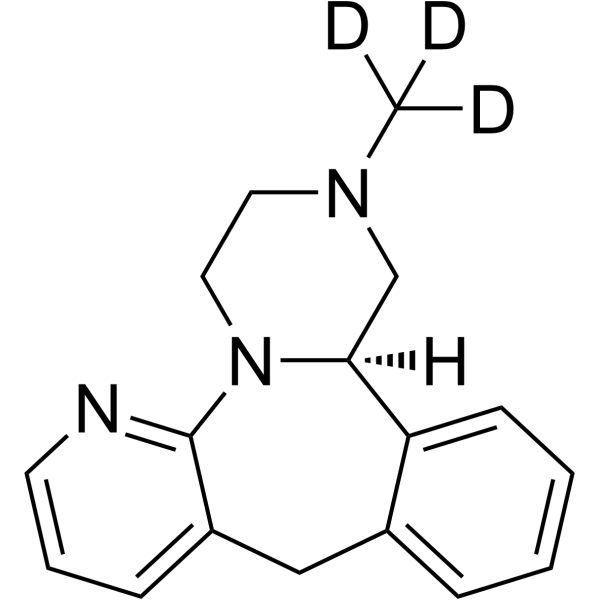 (R)-Mirtazapine-d<sub>3</sub> Chemical Structure