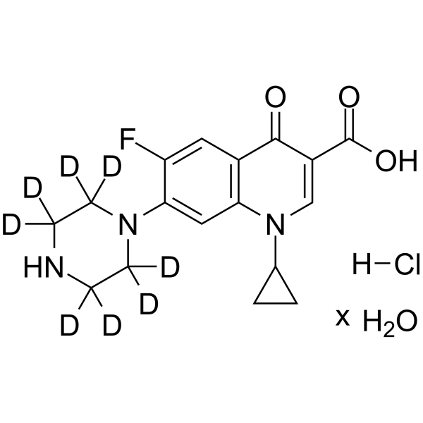 Ciprofloxacin-d<em>8</em> hydrochloride hydrate