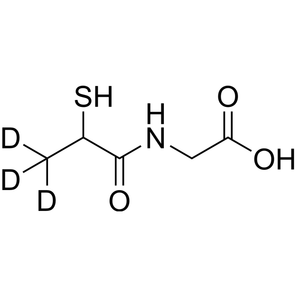 Tiopronin-d<sub>3</sub> Chemical Structure