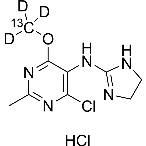 Moxonidine-<sup>13</sup>C,d<sub>3</sub> hydrochloride Chemical Structure
