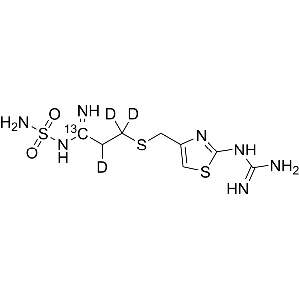 Famotidine-<sup>13</sup>C,d<sub>3</sub> Chemical Structure