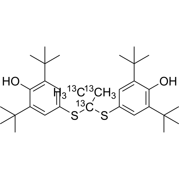Probucol-<sup>13</sup>C<sub>3</sub> Chemical Structure