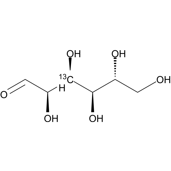 D-Glucose-<sup>13</sup>C Chemical Structure