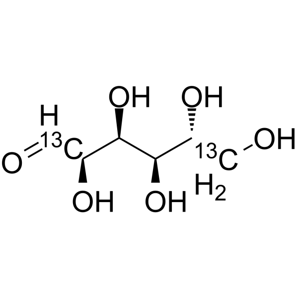 D-Glucose-<sup>13</sup>C<sub>2</sub> Chemical Structure