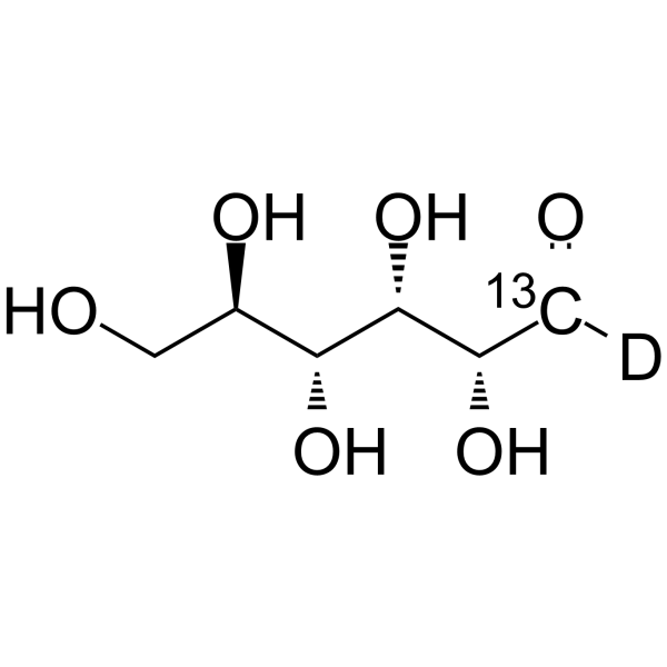 D-Glucose-<sup>13</sup>C,d Chemical Structure