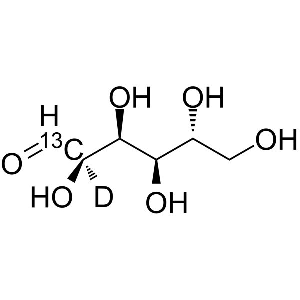 D-Glucose-<sup>13</sup>C,d-1 Chemical Structure