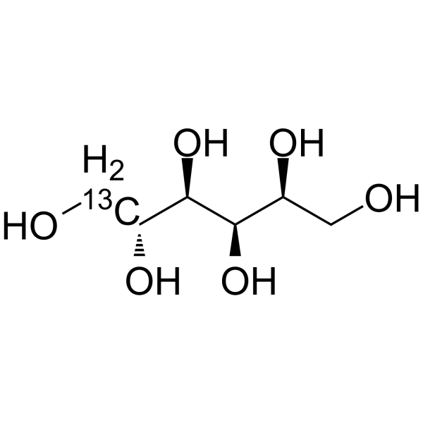 D-Sorbitol-<sup>13</sup>C-2 Chemical Structure