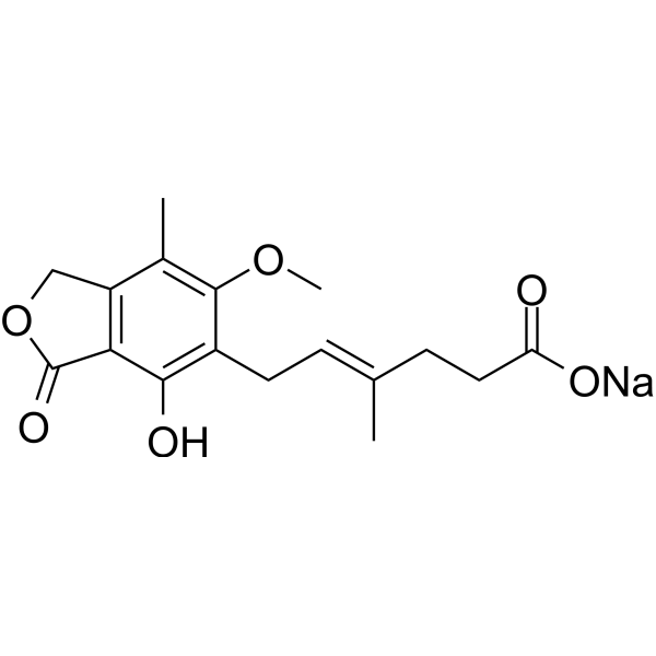 Mycophenolic acid sodium Chemical Structure