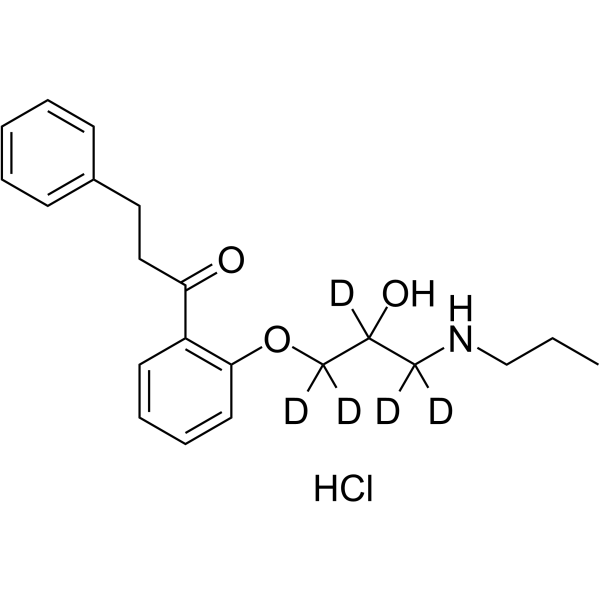 Propafenone-d<sub>5</sub> hydrochloride Chemical Structure