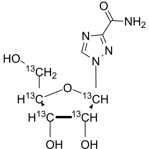 Ribavirin-<sup>13</sup>C<sub>5</sub> Chemical Structure