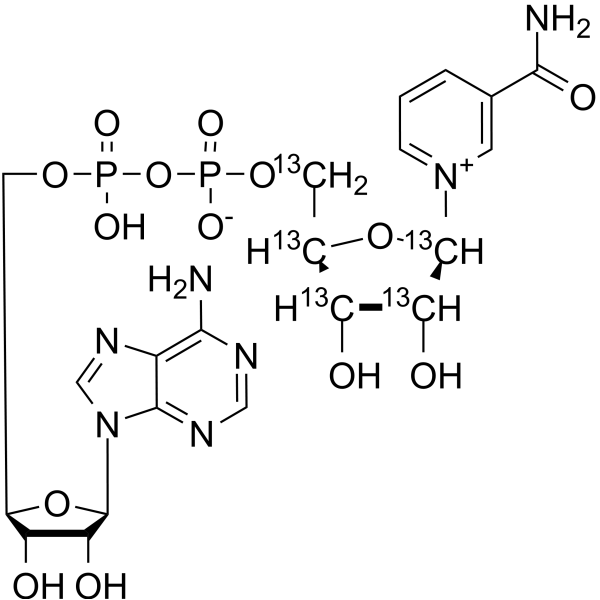 NAD<sup>+</sup>-<sup>13</sup>C<sub>5</sub> Chemical Structure