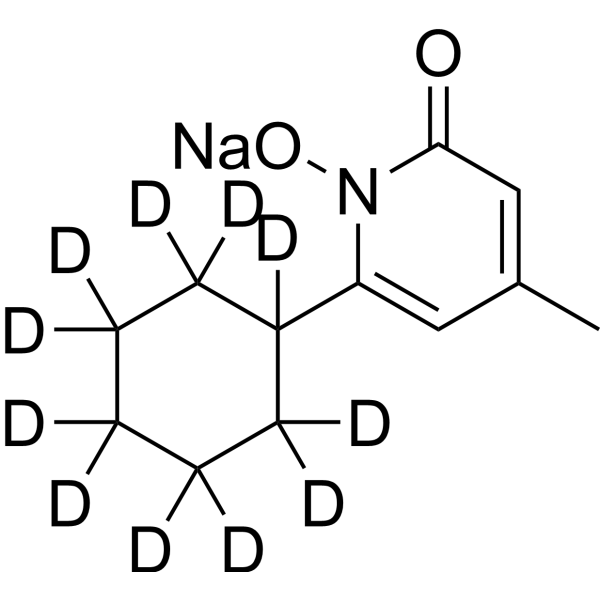 Ciclopirox-d<sub>11</sub> sodium Chemical Structure