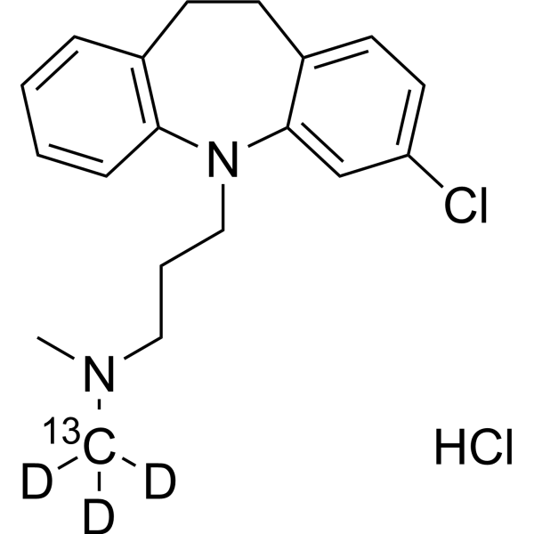 Clomipramine-<sup>13</sup>C,d<sub>3</sub> hydrochloride Chemical Structure