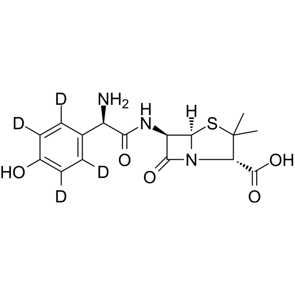 Amoxicillin-d<sub>4</sub> Chemical Structure