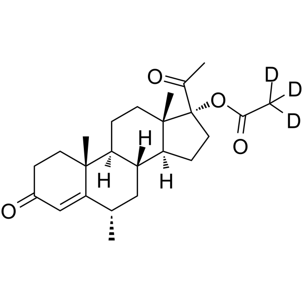 Medroxyprogesterone acetate-d<sub>3</sub> Chemical Structure