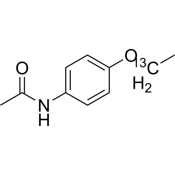 Phenacetin-<sup>13</sup>C Chemical Structure
