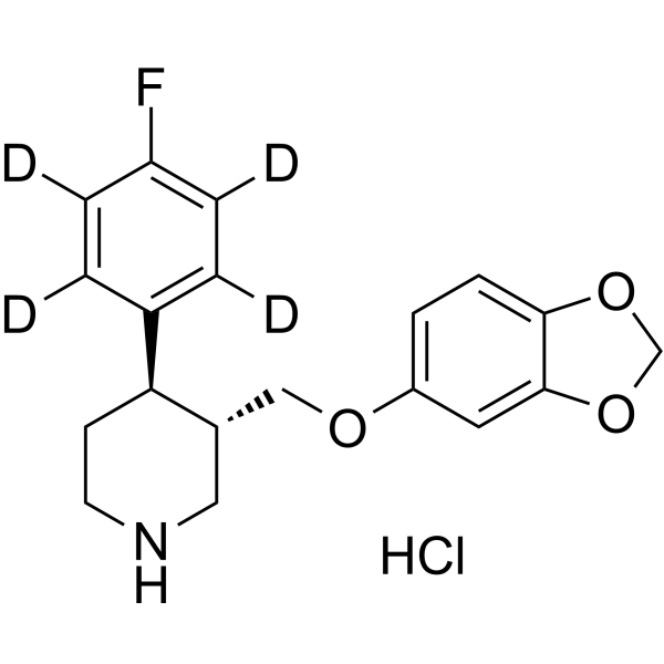 Paroxetine-d<sub>4</sub> hydrochloride Chemical Structure