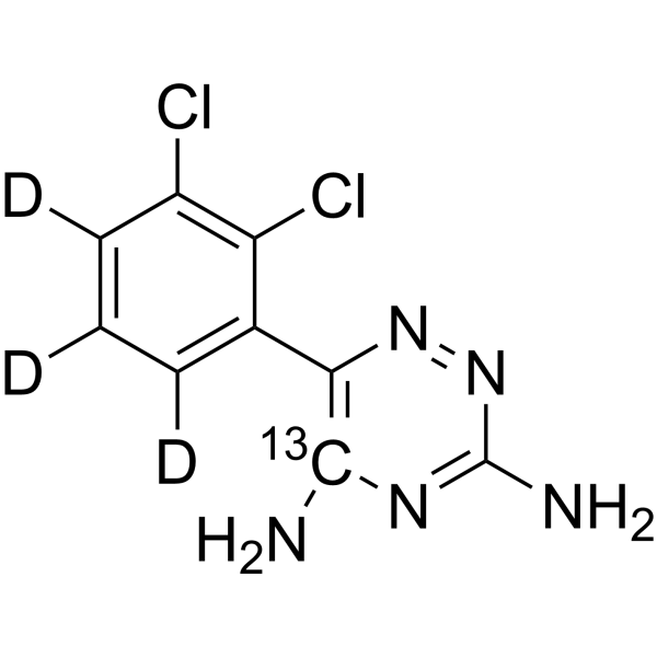 Lamotrigine-<sup>13</sup>C,d<sub>3</sub> Chemical Structure