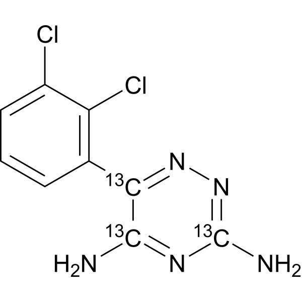 Lamotrigine-<sup>13</sup>C<sub>3</sub> Chemical Structure