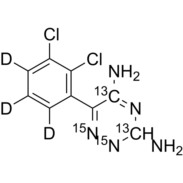 Lamotrigine-13C2,15<em>N</em>2,d3