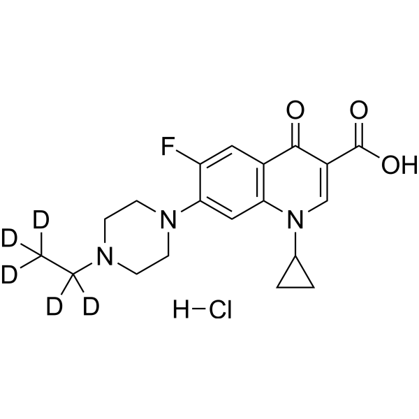 Enrofloxacin-d<sub>5</sub> hydrochloride Chemical Structure
