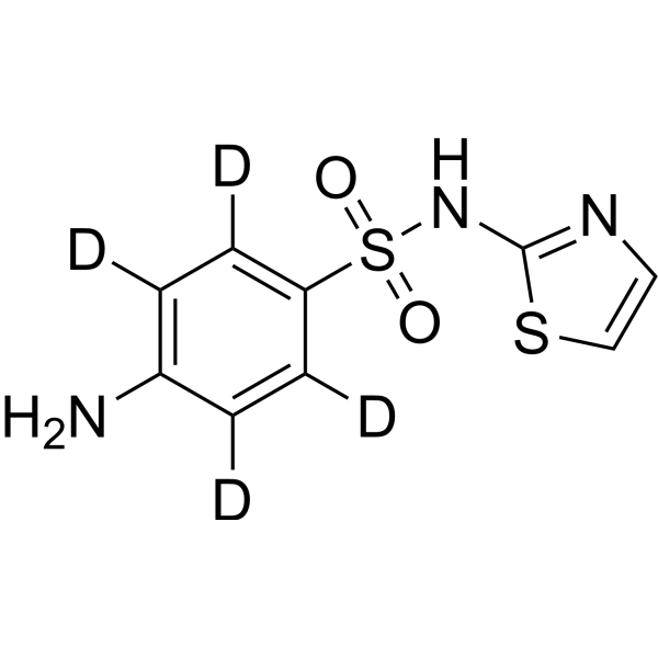 Sulfathiazole-d<sub>4</sub> Chemical Structure
