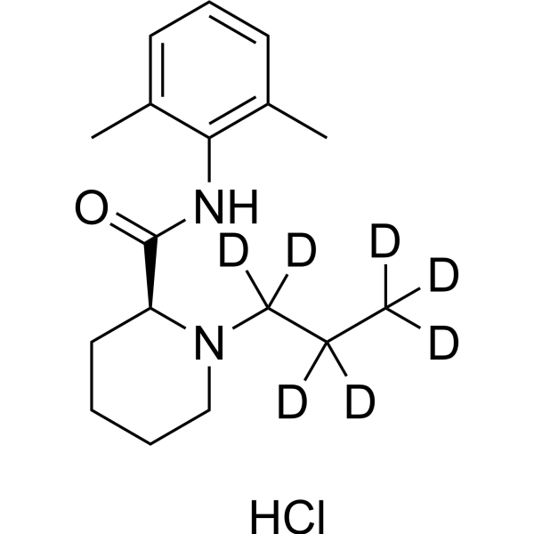 Ropivacaine-d<sub>7</sub> hydrochloride Chemical Structure