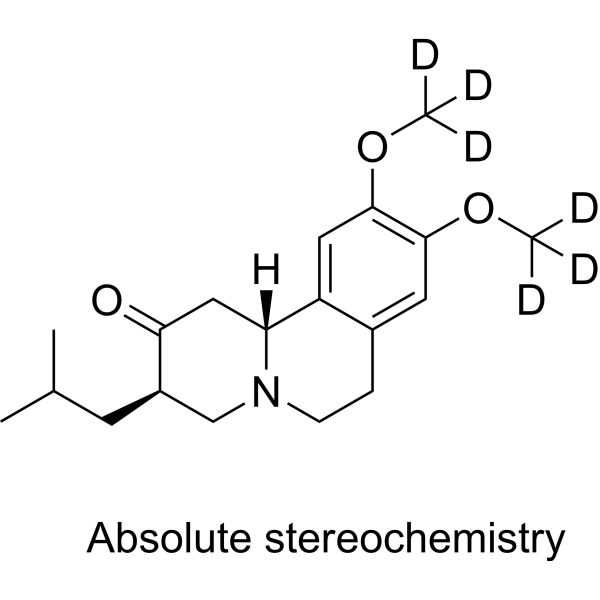 (+)-Tetrabenazine-d<sub>6</sub> Chemical Structure