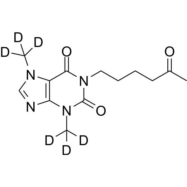 Pentoxifylline-d<sub>6</sub> Chemical Structure