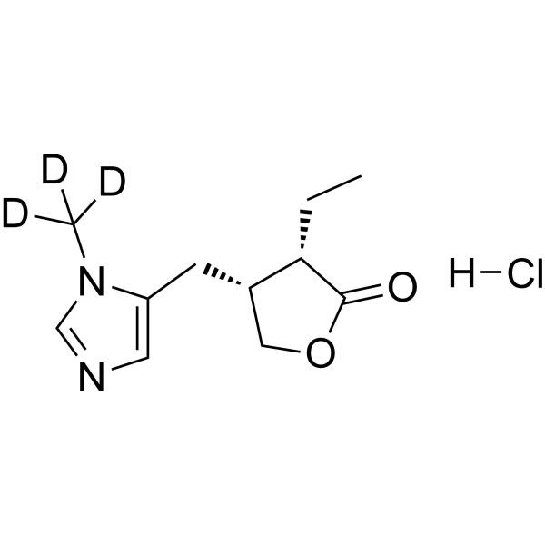 Pilocarpine-d<sub>3</sub> hydrochloride Chemical Structure