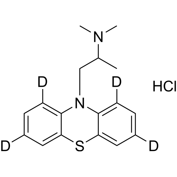 Promethazine-d<sub>4</sub> hydrochloride Chemical Structure