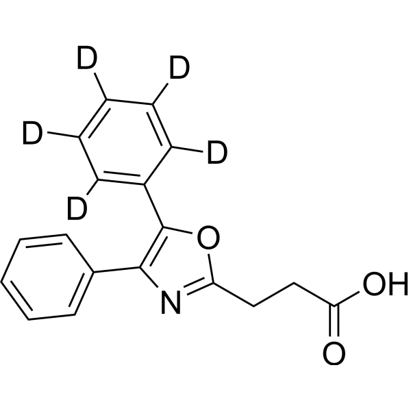 Oxaprozin-d<sub>5</sub> Chemical Structure