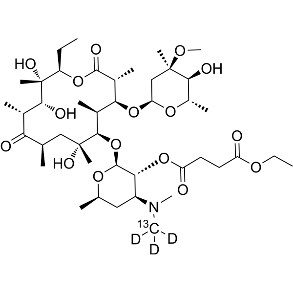 Erythromycin ethylsuccinate-<sup>13</sup>C,d<sub>3</sub> Chemical Structure