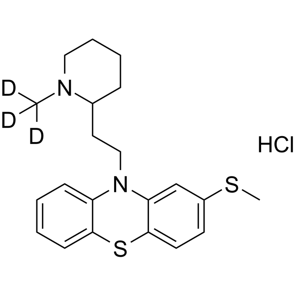 Thioridazine-d<sub>3</sub> hydrochloride Chemical Structure