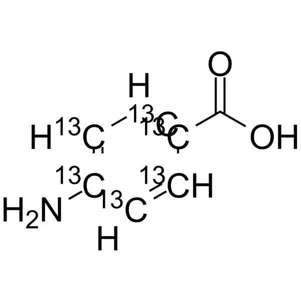 4-Aminobenzoic acid-<sup>13</sup>C<sub>6</sub> Chemical Structure