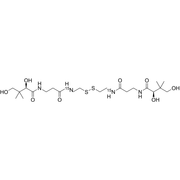 Pantethine-<sup>15</sup>N<sub>2</sub> Chemical Structure
