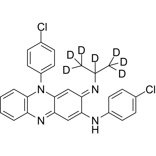 Clofazimine-d<sub>7</sub> Chemical Structure