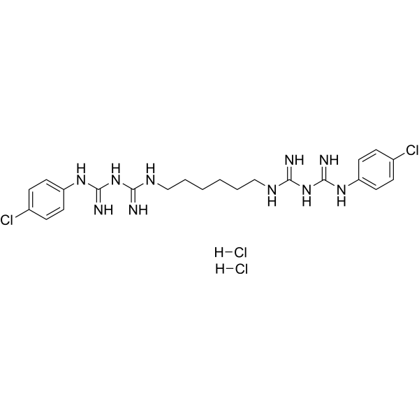 Chlorhexidine dihydrochloride Chemical Structure