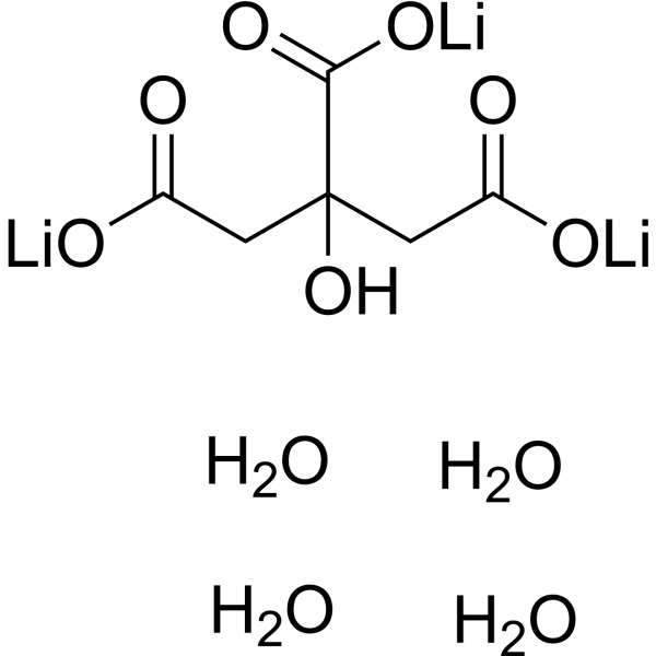 Lithium citrate tetrahydrate Chemical Structure